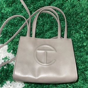 Telfar small gray tote